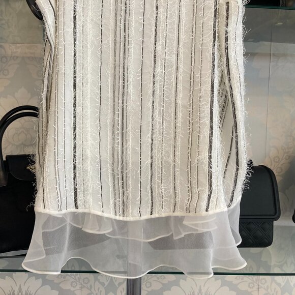 Brunello Cucinelli Stripe Sleeveless Blouse - Size 2XL NWT - Picture 3 of 10